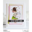 CURVY GIRL with a jar of hearts rubber stamp